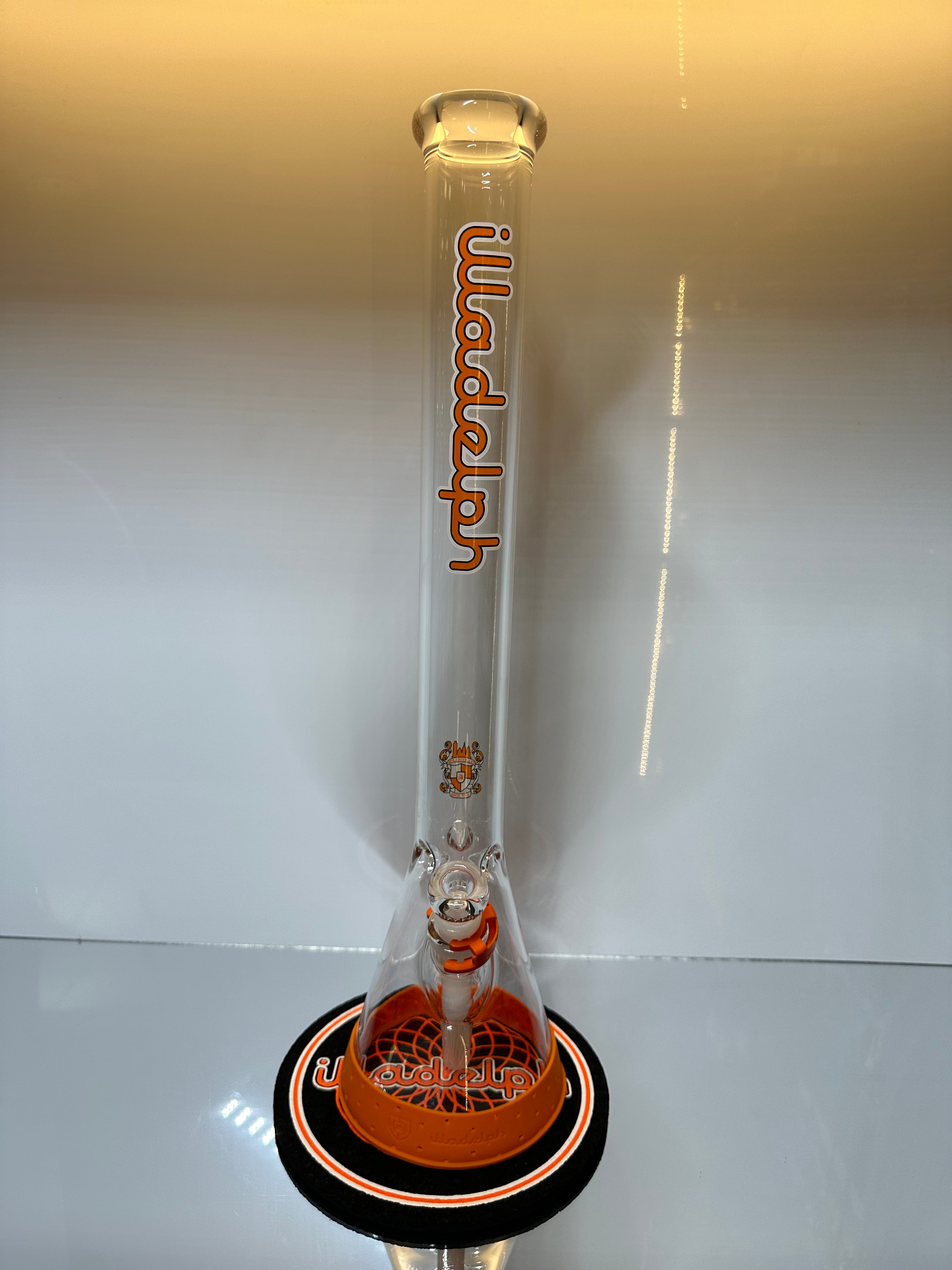 Illadelph Glass Tall Orange Label Beaker Set