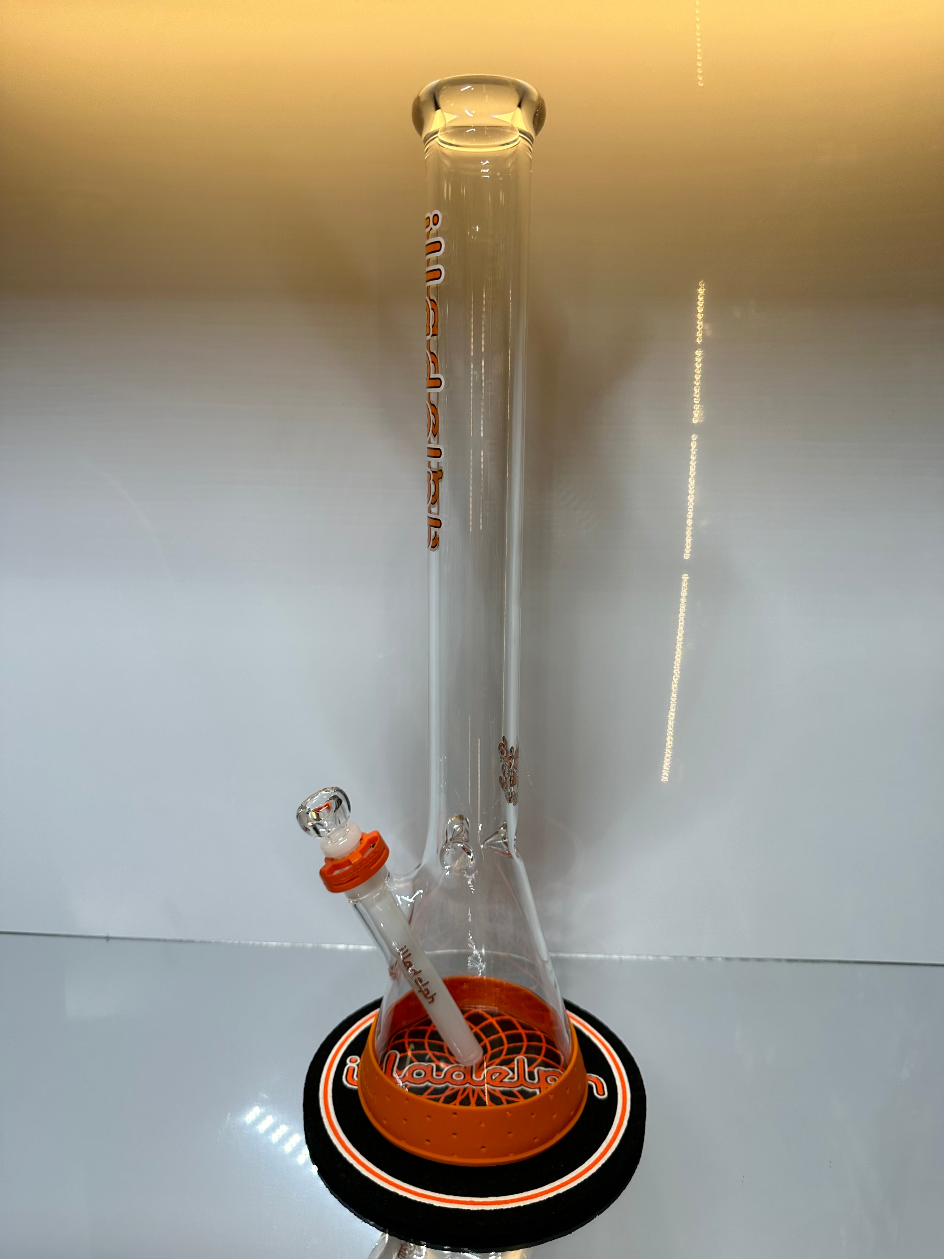Illadelph Glass Tall Orange Label Beaker Set