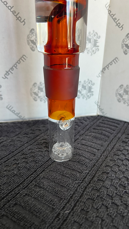 Illadelph Glass Circa 2015 Amber Bubbler Conversion Coil